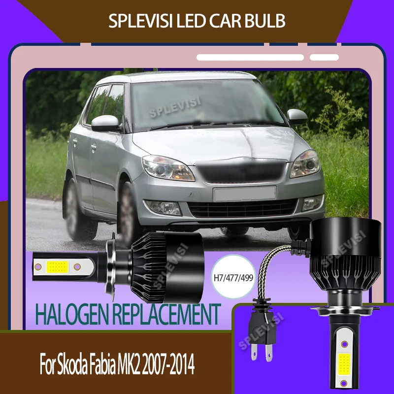 

2x 12v 60W 6000LM Auto led Headlight Hi Lo Beam Compact & Powerful For Skoda Fabia MK2 2007 2008 2009 2010 2011 2012 2013 2014