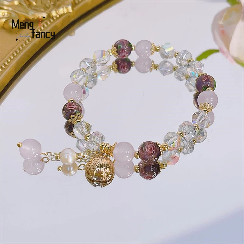 New Crystal Bracelet Ultra Flash Micro Mosaic Beetle Pendant Simple Exquisite High-grade Sexy Young Girls Luxury Fashion Jewelry