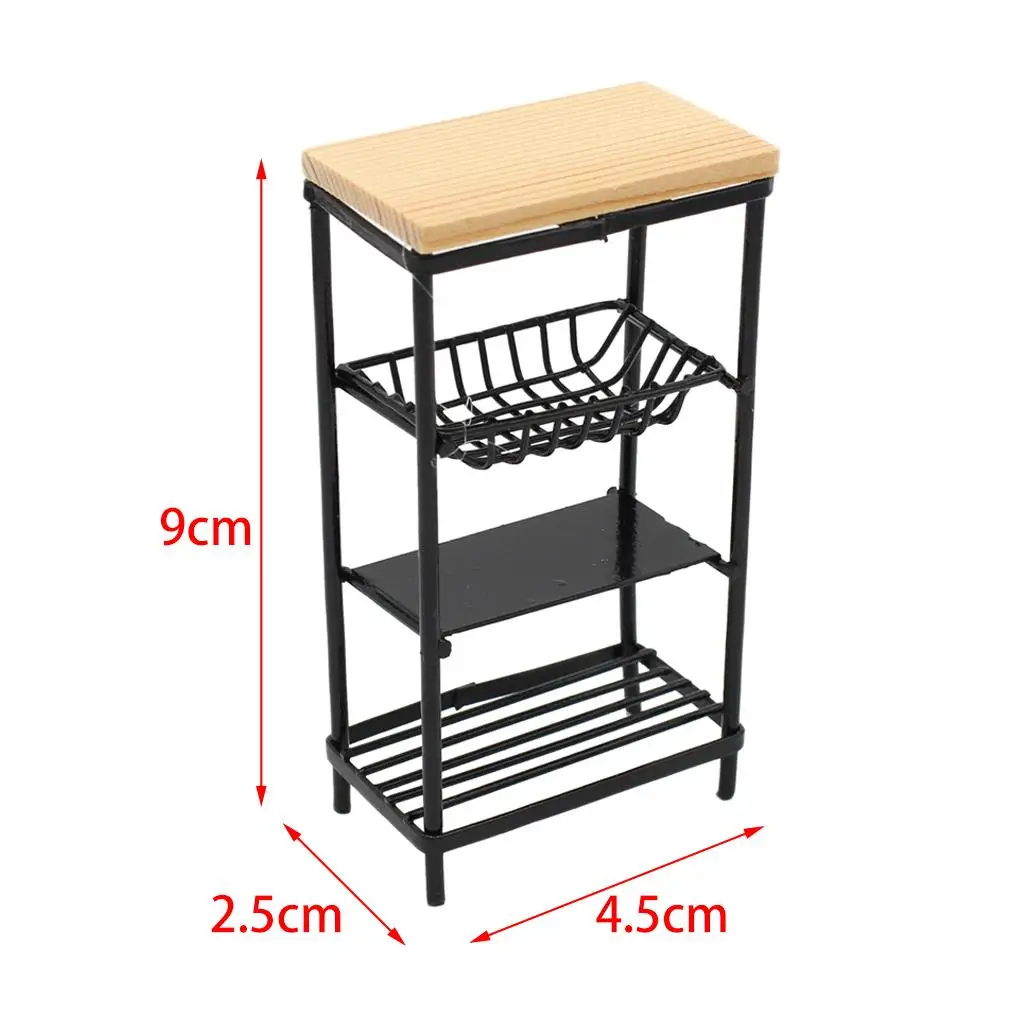 Miniature Miniature Ornament Tableware Rack Children Role Play Dollhouse