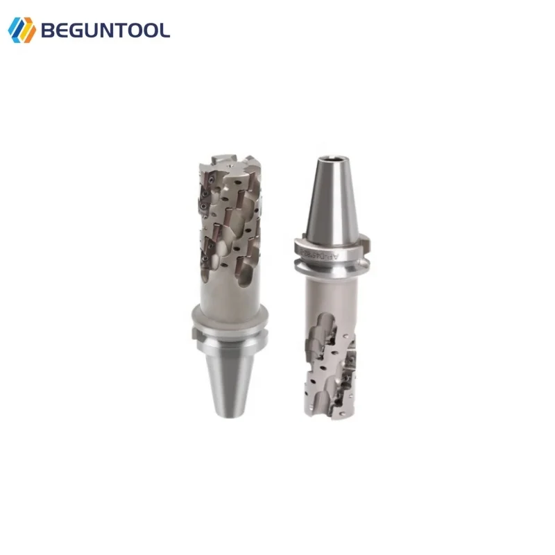 Indexable High-efficiency Spiral End Mill BT40 BT50 Corn Milling Cutter Handle APMT1604 Rough Milling Cutter Holder