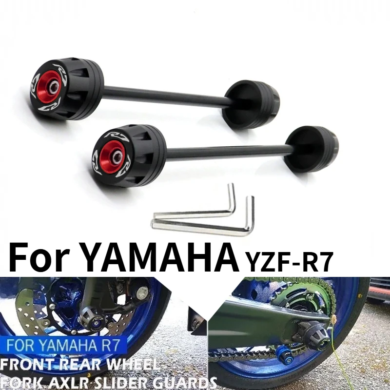 

For YAMAHA YZF-R7 YZFR7 2021-2023 Front rear wheel anti drop rubber Rear Front Axle Fork Crash Slider Motorcycle Wheel Protector
