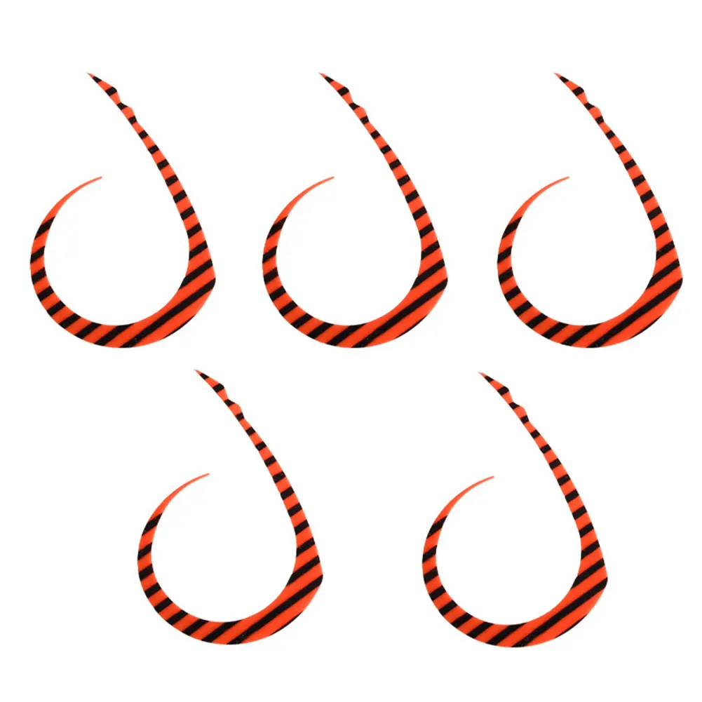 5pcs/Bag Soft Spare Swing Tail Colored Silicone Silk Skirt Soft Tairaba SpareTie Replacement Jig Lures Accessory