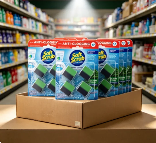 In Tank Toilet Cleaner Duo Cubes Continuous Cleaning and Freshening Alpine Scent 4 Count Pack