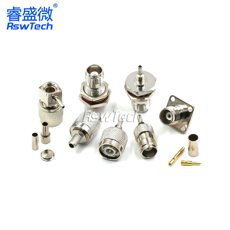 TNC-KY/J/KF/JW For RG316/RG58/RG142 Cable Unwired Female and Male Coaxial Connector