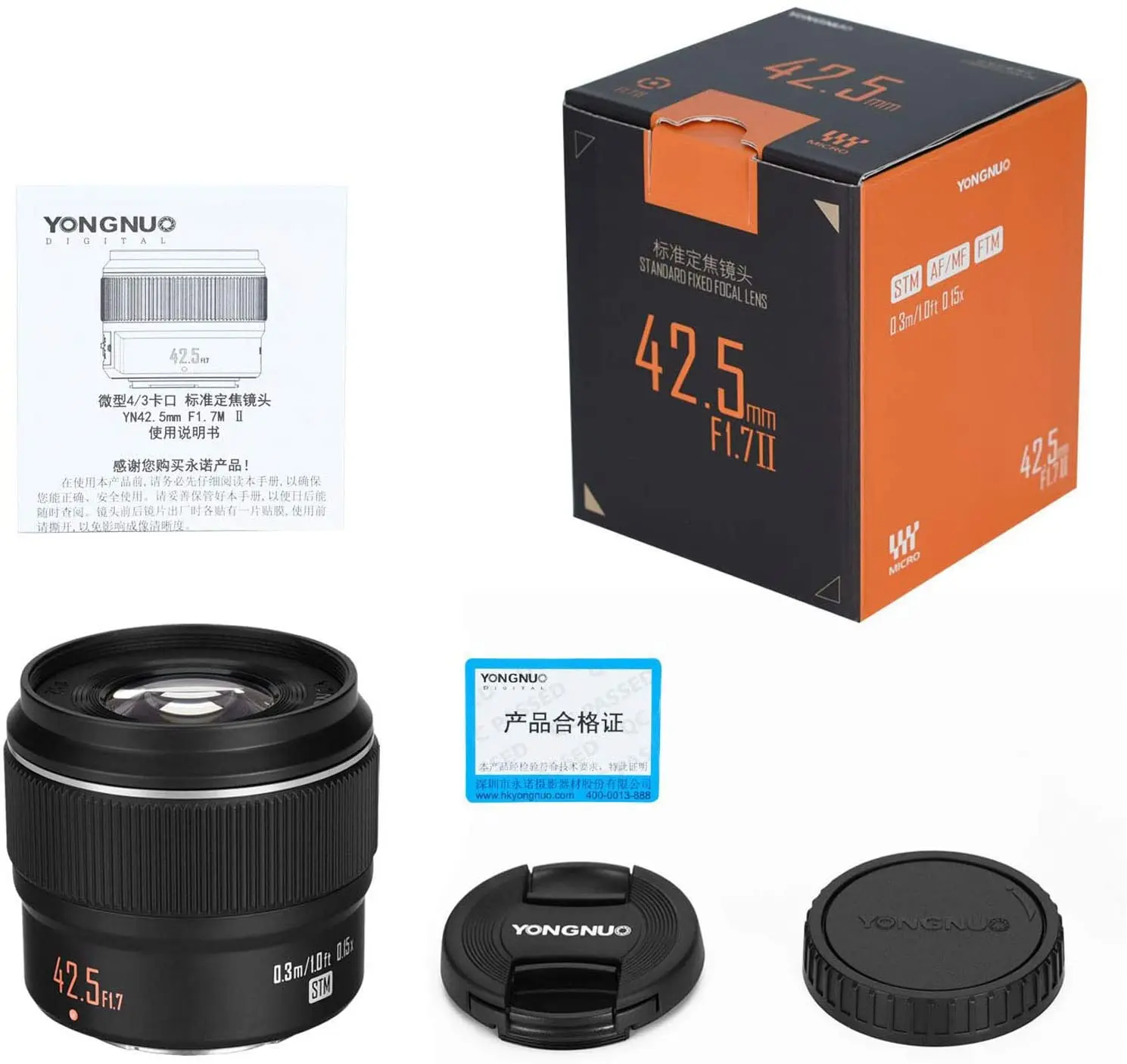 Imagem -06 - Yongnuo Yn42.5 mm F1.7m ii Médio Foco Automático Fixo Prime Lente para Micro Quatro Terços Câmeras Compatível com Olympus Panasonic