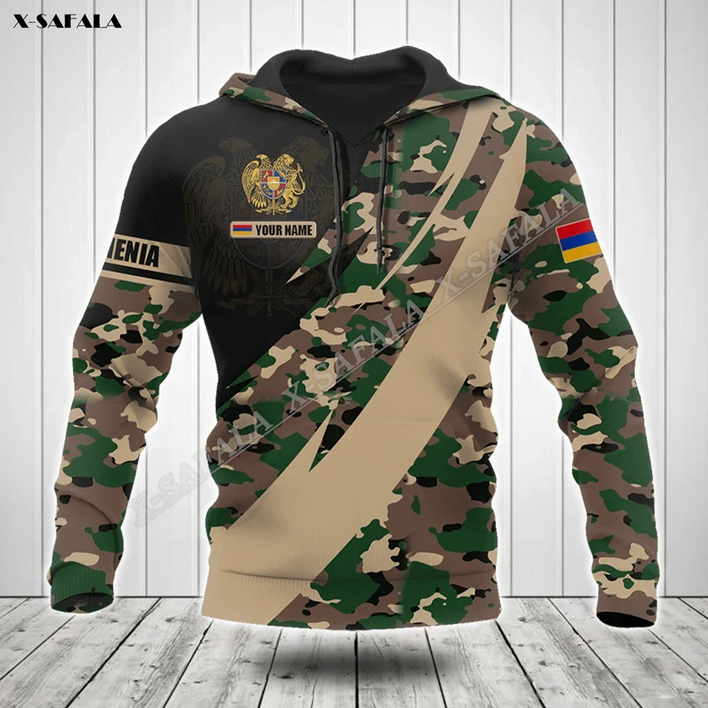 Armenia Camo Flag Army  Custom  3D Print Spring Autumn Hoodie Men's Outwear Shirt Pullover Hooded Sweatshirt Jersey Casual