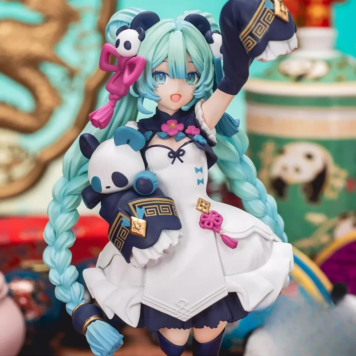 18Cm In Voorraad Echte Schattige Panda Hatsune Miku Garage Kit Doos Figuren Modelversieringen Verzamelbare Poppen Speelgoed Anime Randapparaat