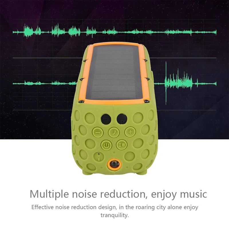 2022 New Products Solar Energy Speaker Hifi Stereo Hands Free Blue Tooth 4.0 Wireless Ipx 5 Waterproof Speaker With Flashlight