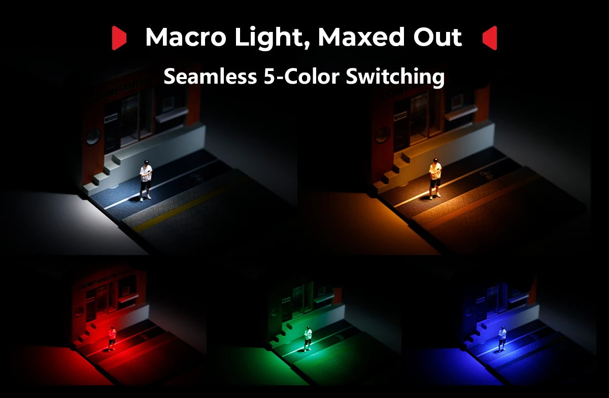 SmallRig RM 03 Makrofotografie-LED-Licht mit Diffusor, 4-Blatt-Brandtürstrahler, 5-Farben-Ausgang, hohe Helligkeit für Video – 5480 – Detail 7