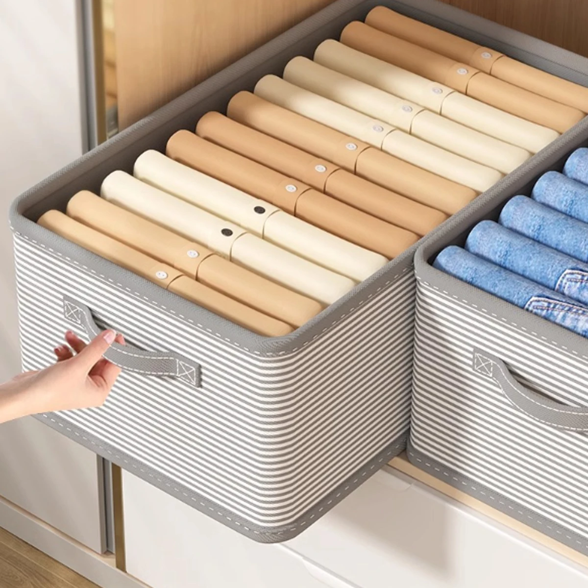 رشاقته الملابس المنظم السراويل سترة خزائن التخزين أدراج المنظم الجينز صندوق تخزين خزانة الملابس تخزين المنظمون