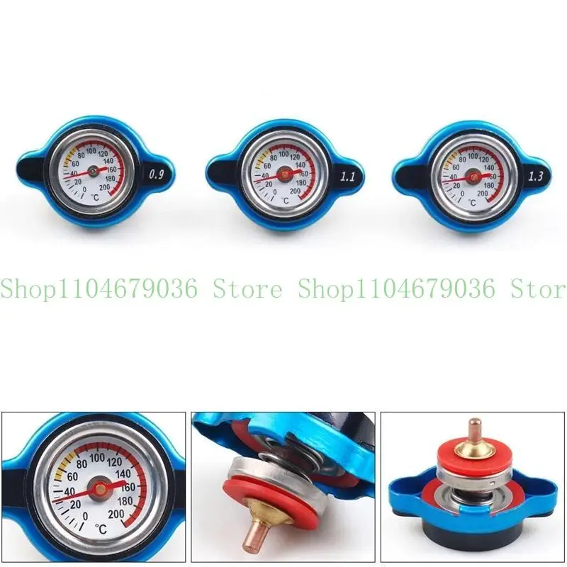 652F Thermost Radiator Cap Cover With Water Temp Gauge 0.9 Bar/ 1.1 Bar/1.3 Bar Cover Automotive Engine Parts