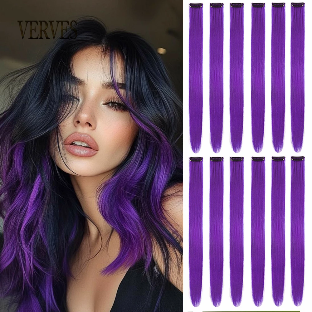 

Красочные заколки для наращивания волос, синтетические, 12 шт., легко устанавливаемые волосы для женщин, шиньон для быстрой смены стиля и выглядывания