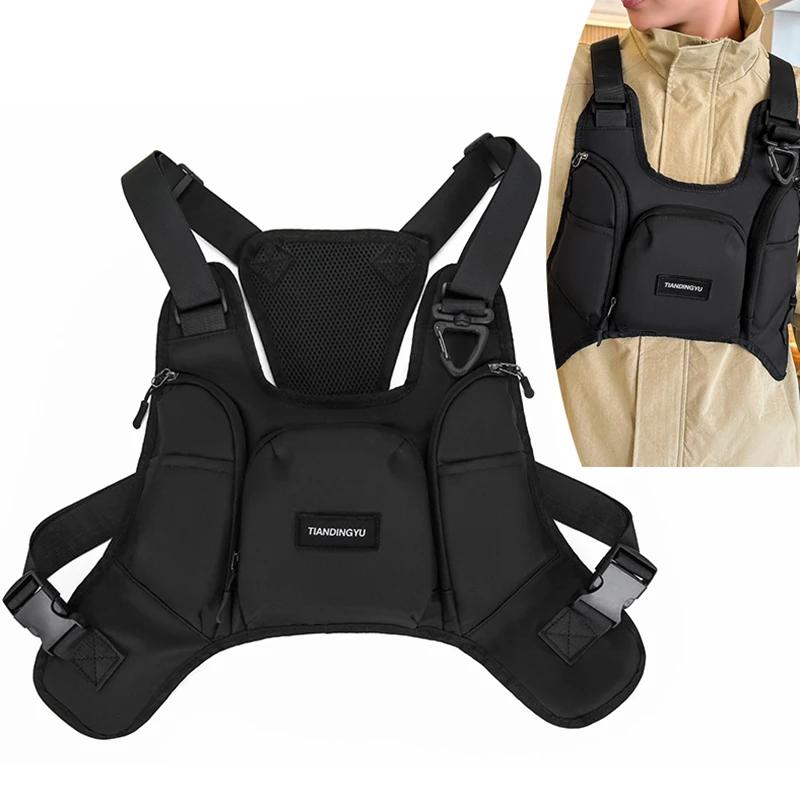 Fashion Trends Men Waist Packs Vest Bag High Quality Nylon Fabric Men Shoulder Bag Travel Pack Tactical Style Man Backpacks Bag
