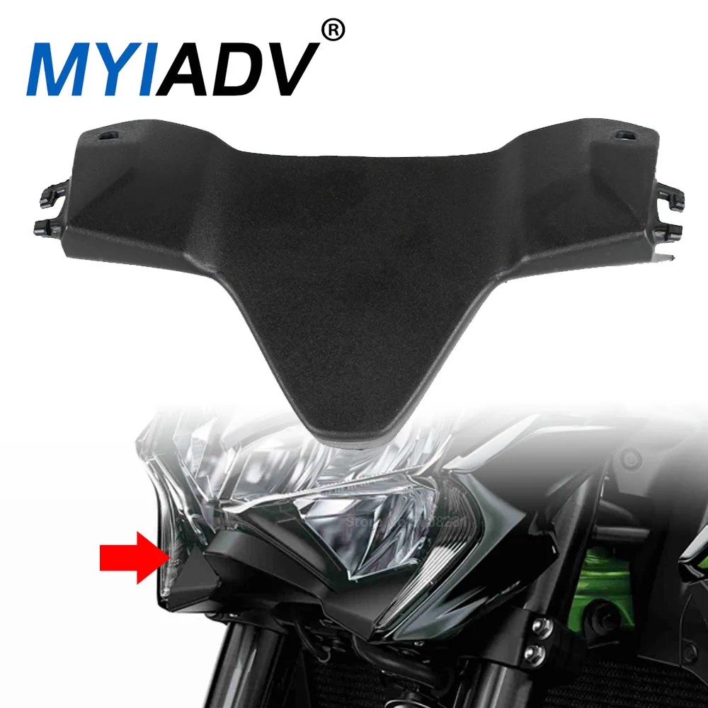 

Unpainted Motorcycle Front Head Light Fairing Accessories For Kawasaki Z900 2019-2021 2022 2024 Under Headlight Beak Cowl Cover