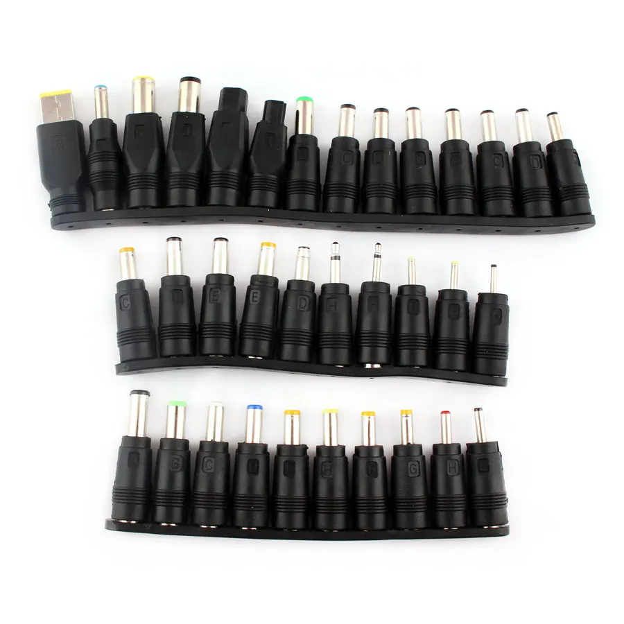 34PCS Universal Power Adapter Connector 5.5mmx2.1mm DC AC Connector Kits for Lenovo Thinkpad Laptop Power Supply Jack Connector