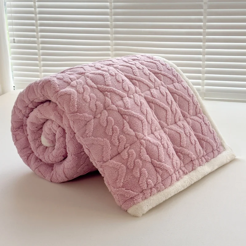 Soft Flannel Mattress Toppers Winter Warm Mattress Cover with Four Corners Elastic Band Single Double King Queen Size Bed Sheet