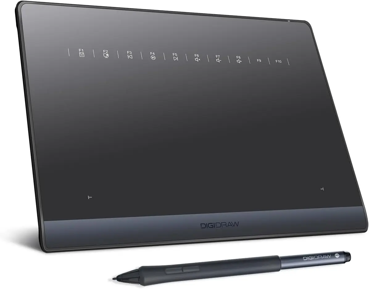 

Paper Like Bluetooth Drawing Tablet DIGIDRAW TW410 - 16384 Pressure Battery-Free Pen 6.3"x3.9" Multi-System