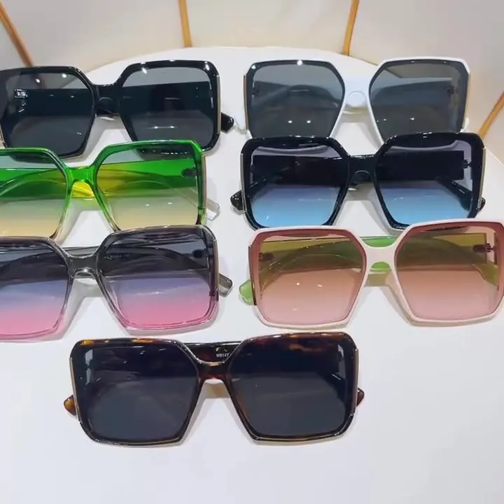 Gafas decorativas con montura grande para mujer, conjunto de gafas de sol UV400, regalo de vacaciones para fiesta de baile de verano