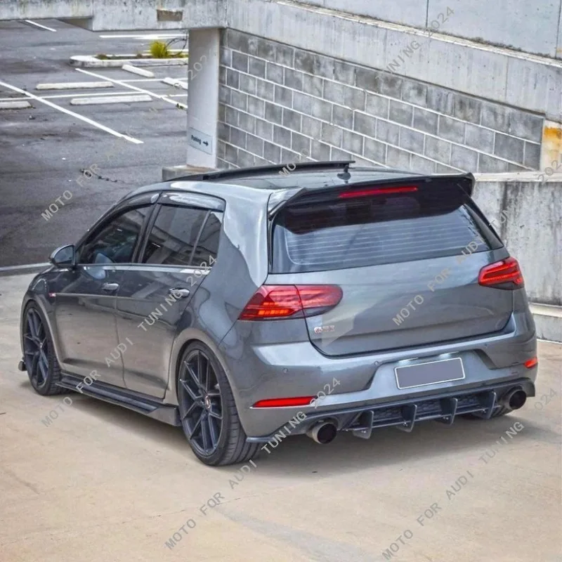 For Volkswagen Golf 7/7.5 MK7 MK7 Facelift GTI GTD R 2013-2020 Robot Style Rear Roof Spoiler Wing Rear Trunk Lip Spoiler Cap