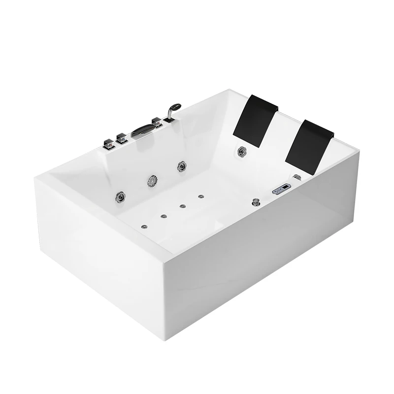 

Massage surfing independent acrylic couples heated luxury bathtub at constant temperature.