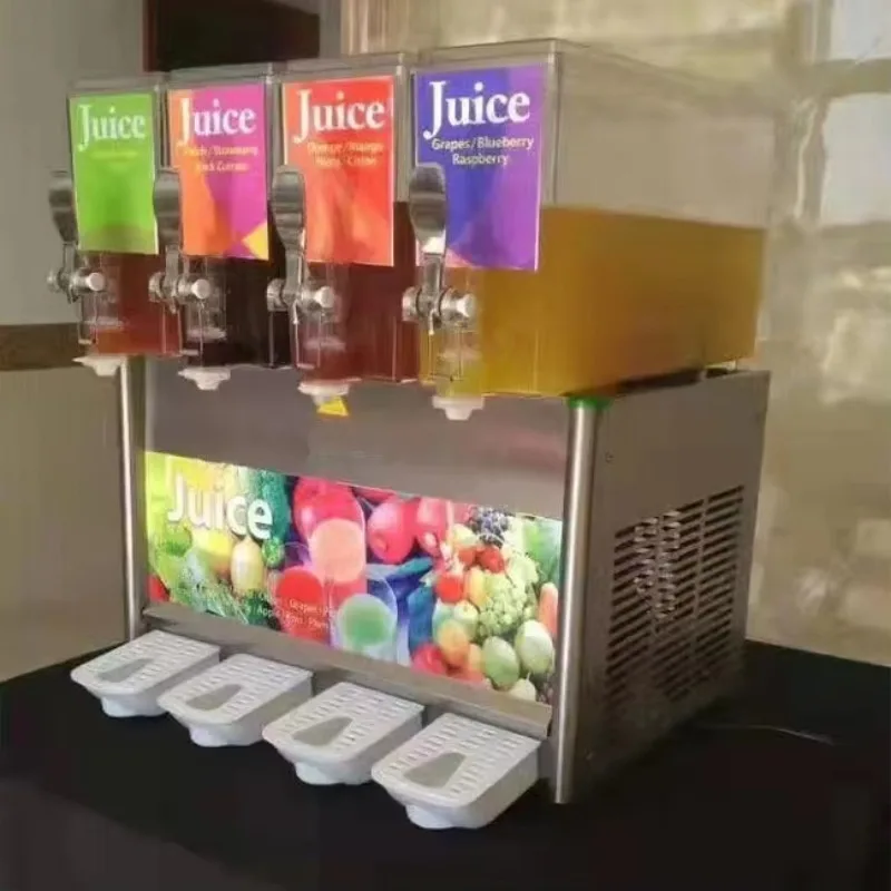 

New Design 12L 4 Tanks Cold Juice Dispensing Machine Dispenser Fruit Juice Commercial Beverage Machine