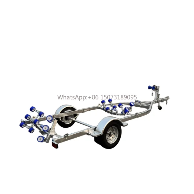 

Single Axle Yacht Motorboat Small Boat Trailer Galvanized Load Capacity 1000kg