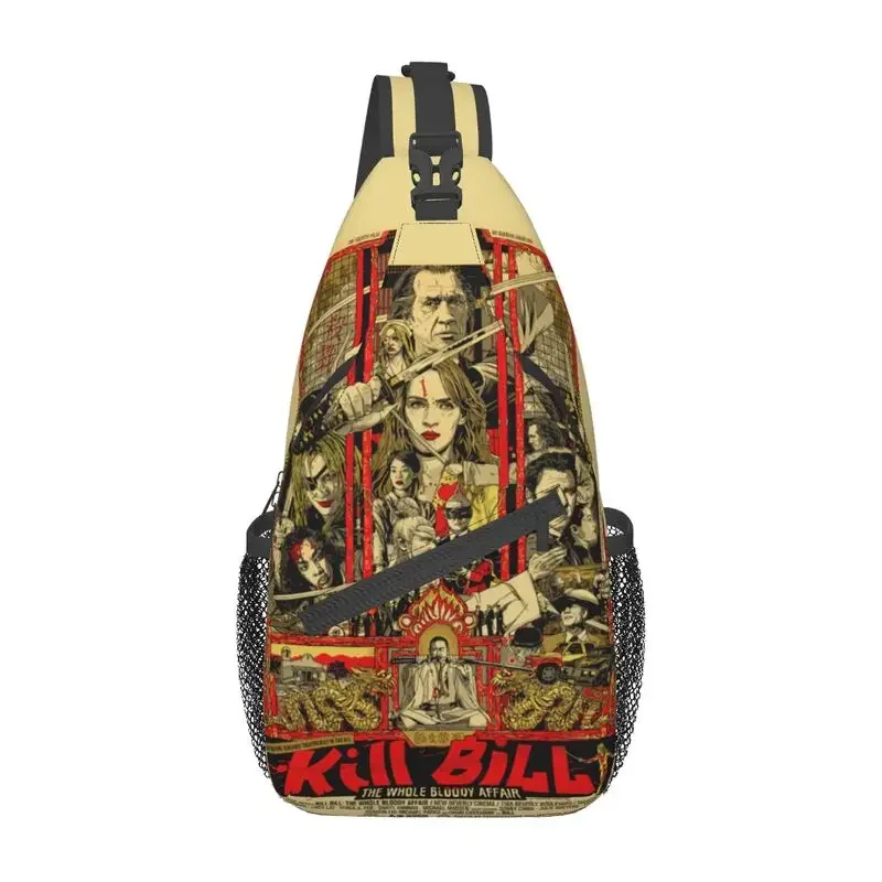 

Cool Vintage Movie Quentin Tarantino Collage Sling Bags for Traveling Men's Chest Crossbody Backpack Shoulder Daypack