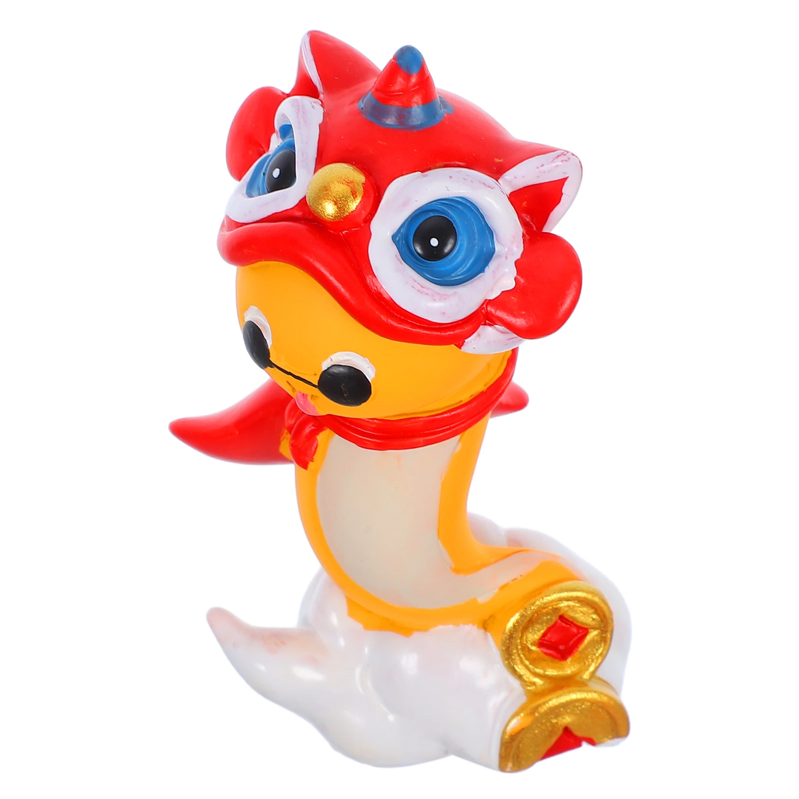 

Cartoon Snake Statue Resin Figurines Lucky Zodiac Car Study Room Ornaments Spring Festival Decorations Chinese New