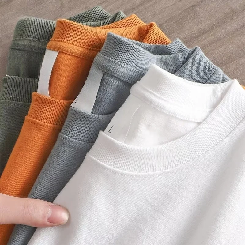 

Men Women Cotton T-Shirt O-neck Short Sleeves Tee Oversized Summer Men Solid Color Tshirts Loose Casual Basics T Shirts Tops