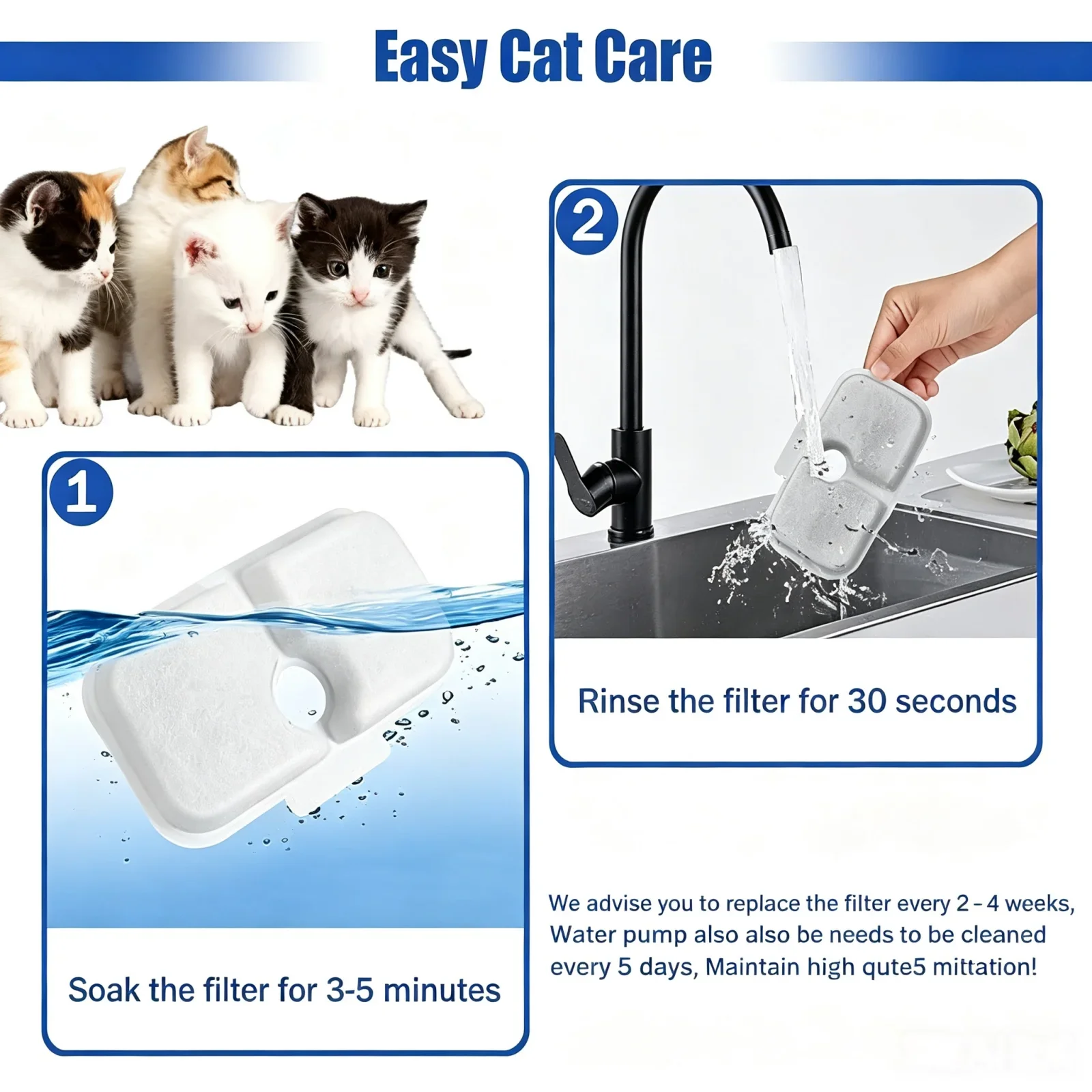 12er-Pack Katzen- und Hunde-Wasserbrunnenfilter, kompatibel mit Wasserbrunnen, Ersatzfilter für PLWF106/PLWF116/PLWF115/PLWF105 – Detail 6