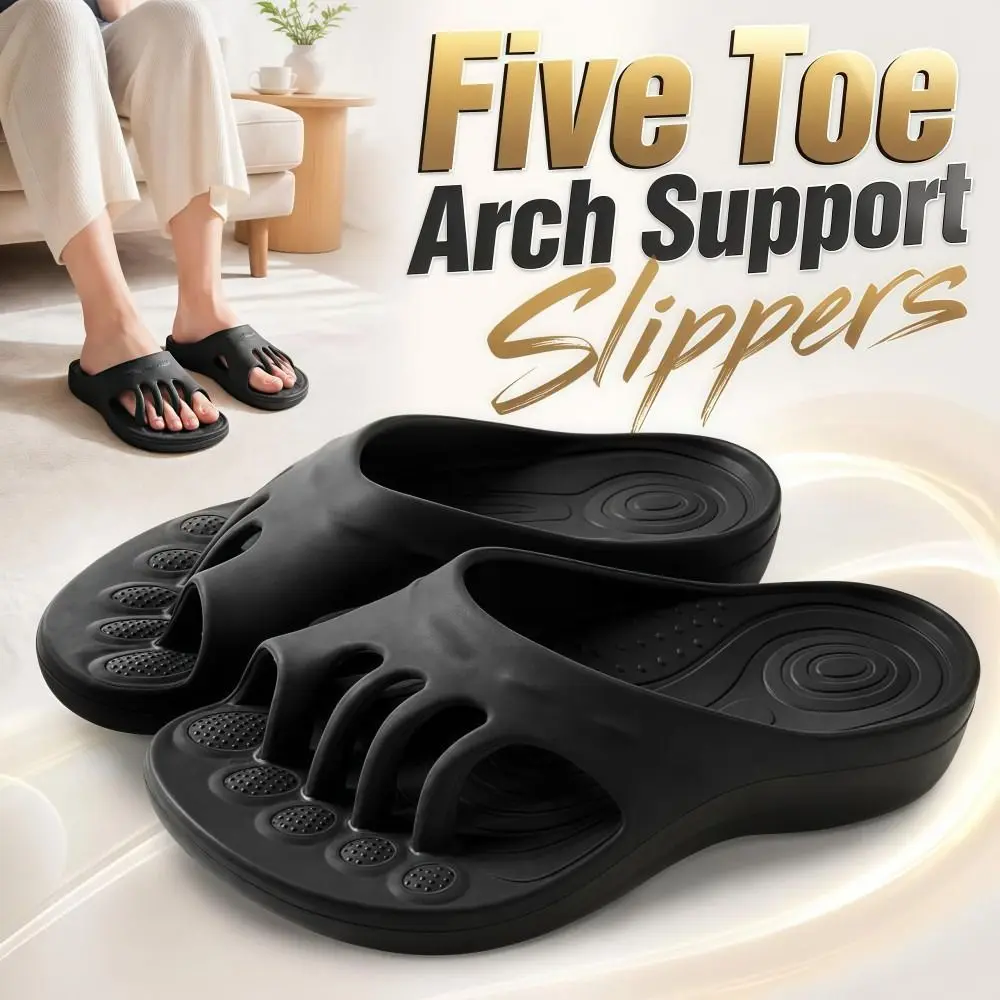 EVA Five Toe Slide Sandals Bunion Relief Soft Soled Arch Support Slippers Shock-absorbing Lightweight Split Toe House Slides