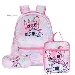 Lilo Stitch plecaki Cartoon podstawowy drukuj oprogramowanie kobiety dziewczęta torby szkolne podróżne Lovley Girls Mochilas prezent urodzinowy