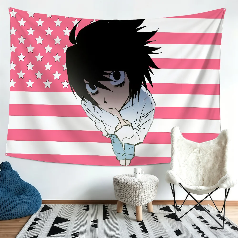 Anime Death Note Flagge Polyester-Banner Modische Flaggen für Party, Bar, Club, Außen- und Innenbereich, Wanddekoration, Banner, Geschenk für Fans – Detail 6