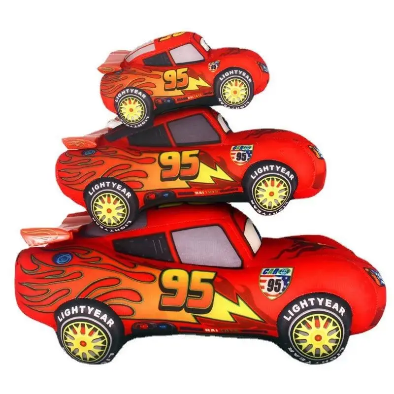 Disney 2024 New 17/25/35cm Car Toy Lightning Mcqueen Plush Toy Cute Cartoon Car Plush Toy Boys And Girls Birthday Gift