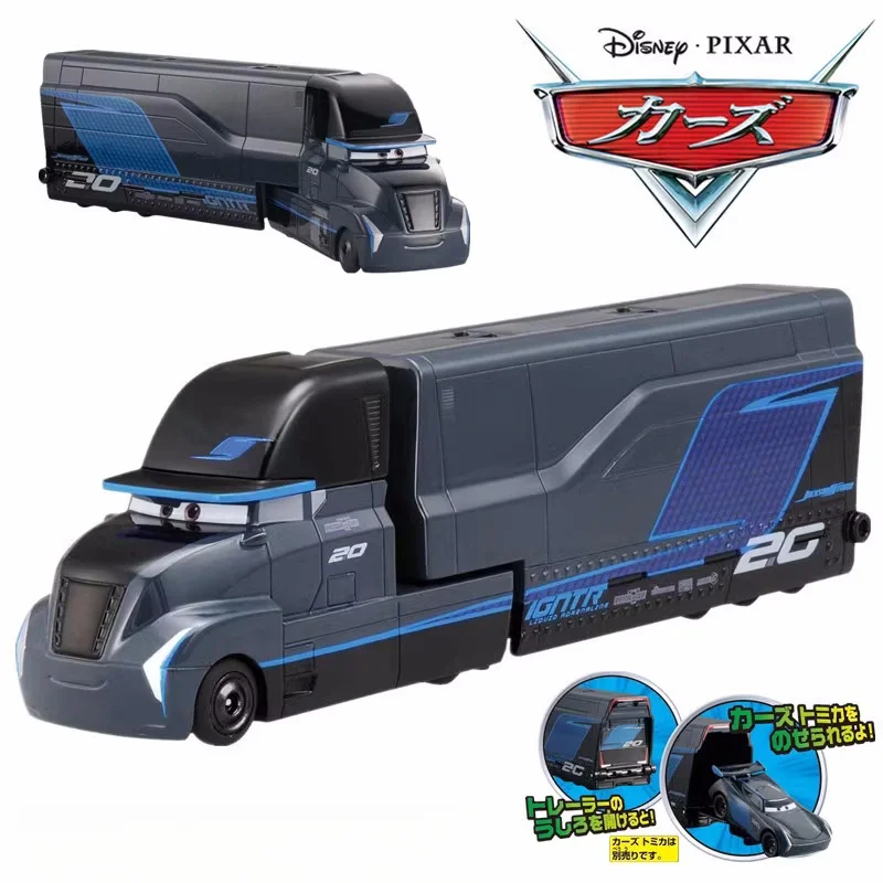 TAKARA TOMY Racing car General 3 Black Storm Jackson Mack Uncle Alloy storage container car, children's collection of ornaments.