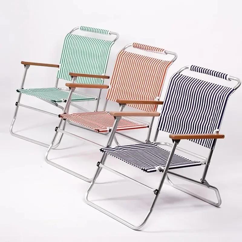 كرسي تخييم فردي قابل للطي محمول خفيف الوزن من سبائك الألومنيوم كراسي مسند للذراعين غير رسمية أثاث للتخييم في الهواء الطلق #3