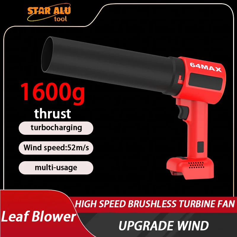 

21V Cordless Electric Air Blower 4.0Ah Battery Handheld Turbo Fan Dust Leaf Cleaner 52m/s Powerful Rechargeable Air Duster