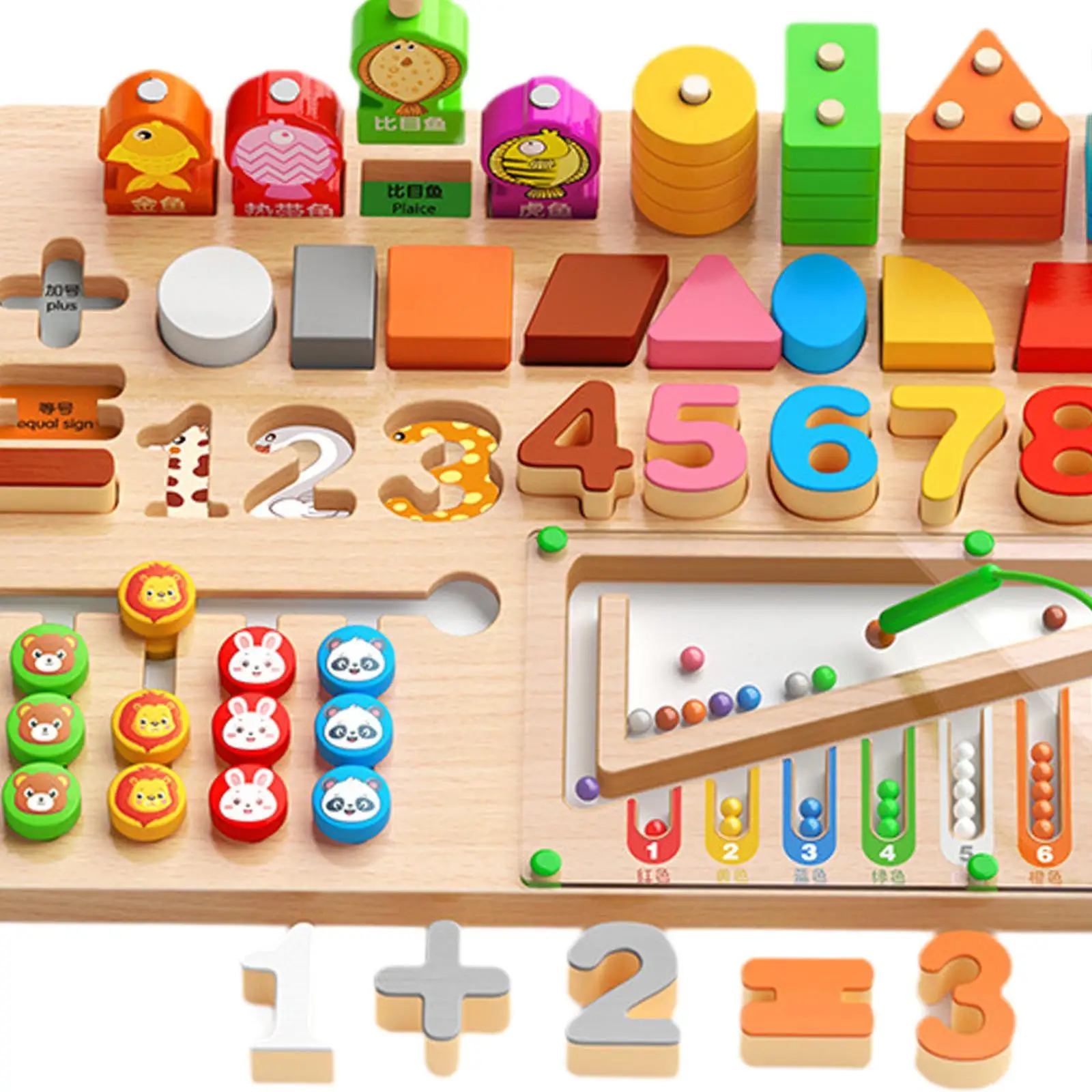 Holz-Montessori-Nummerntafel, Feinmotorik, sensorisches Spielzeug, Holzpuzzle, Sortierspielzeug für Kinder ab 3, 4, 5 Jahren, Geschenk für Vorschulkinder