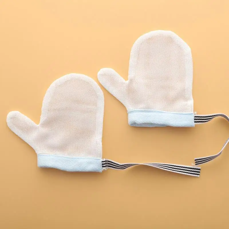 Newborn Gloves Thumb Protector Baby Mesh Gloves Baby Mittens Protective Gloves Children\'s Mittens Baby Hand Mittens Nail Biting