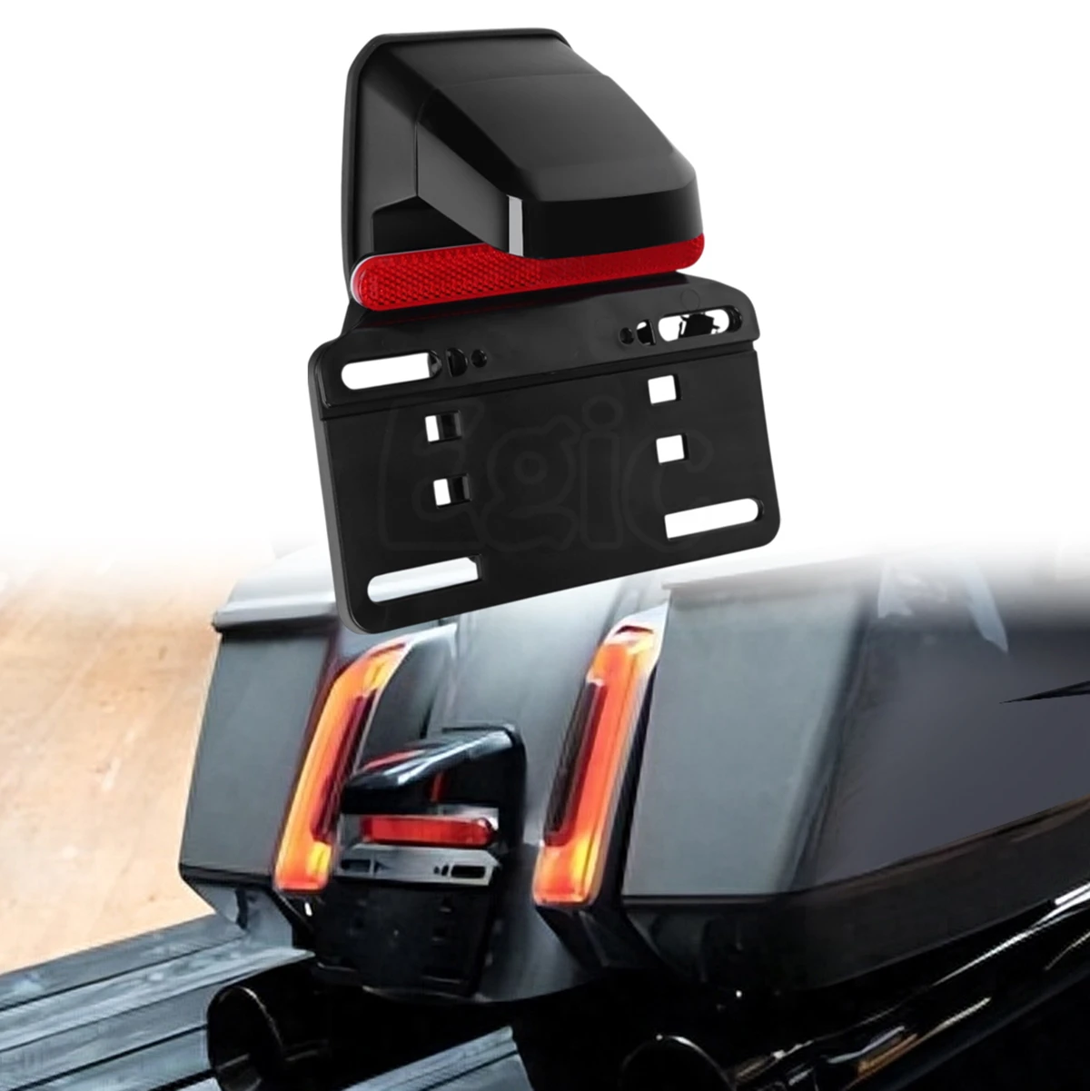 

License Plate Bracket Set Fit for Harley Grand Touring Road Glide Street Glide 2024-2026 Touring CVO Model 2023-2026 FLHX FLTRX