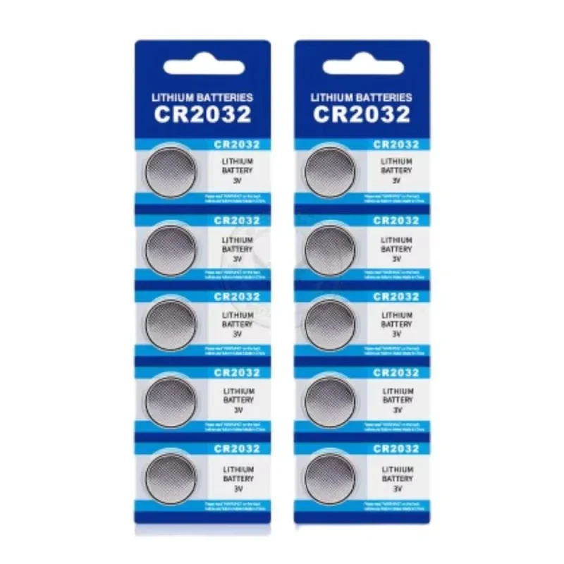 5PCS Button Battery 3V CR2032 BR2032 DL2032 ECR2032 Cell Coin Lithium Li-ion Batteries Promotion Watch Computer LED Light Toy