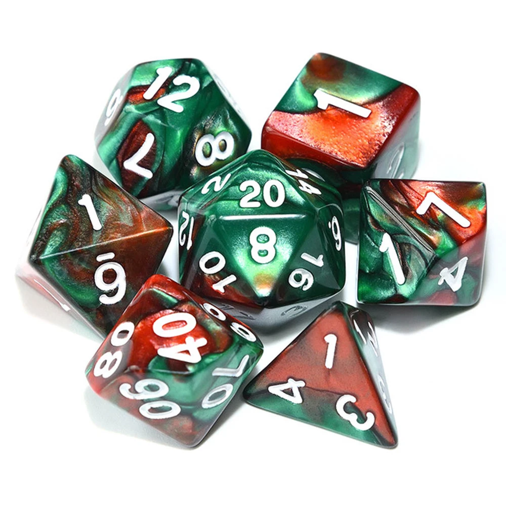

Для RPG Dungeons D4 D6 D8 D10 D12 D20 Игры для RPG DnD Многогранные игральные кости Двухцветные акриловые игральные кости Разноцветные игральные кости