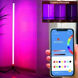RGB floor lamp, RGB corner floor lamp, 1PC bedroom ambient lighting, Scandinavian style color changing dimming lamp