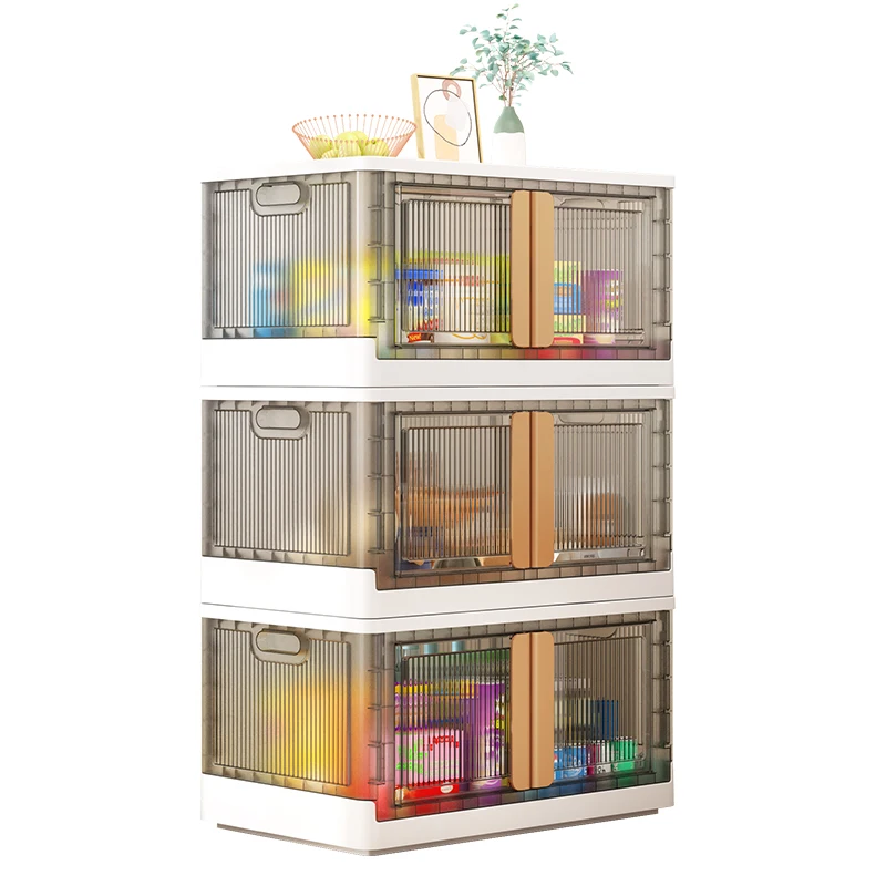 

ZZXL Folding Storage Cabinet Home Installation-Free Storage Cabinet Living Room Locker