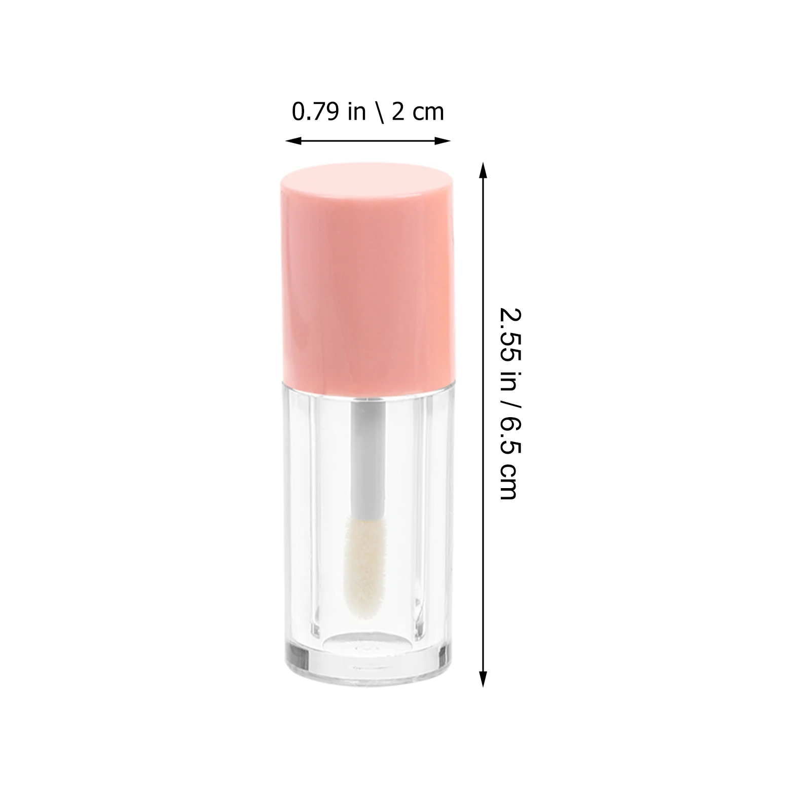 

4pcs Empty Lipstick Tubes Clear Mini Lip Gloss Wand Transparent Containers 2ml Random Colors Custom Printing Bulk Refillable