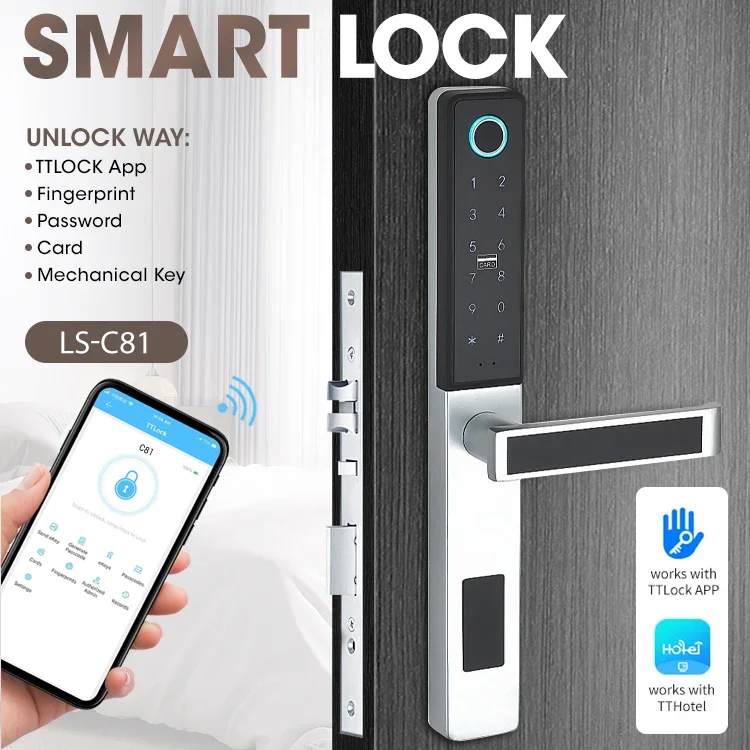 Locstar Hot Selling High Quality Aluminum Alloy Slim Digital Intelligent App Smart Lock