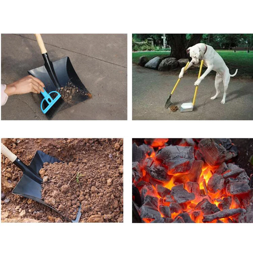 

2Pcs Durable Multi-Use Shovel Bbq Gardening Garbage Lightweight Portable Unique Shape Home Accessories Carbon Steel Black