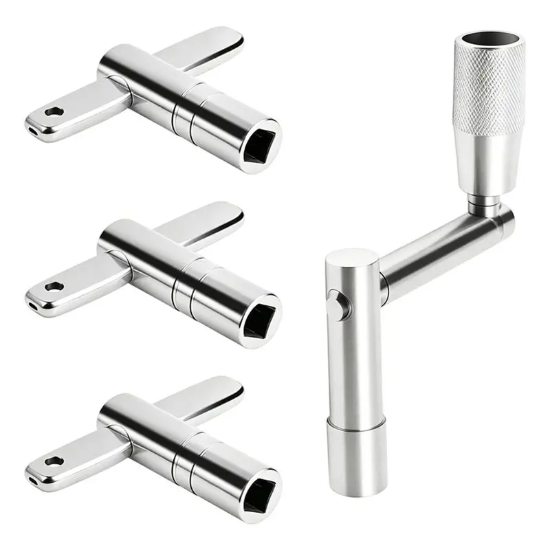 AWAH Universal Drum Tuning Key Set-4-Pack Wrench Kit Featuring Continuous Motion Speed Keys For Fit All 1/4