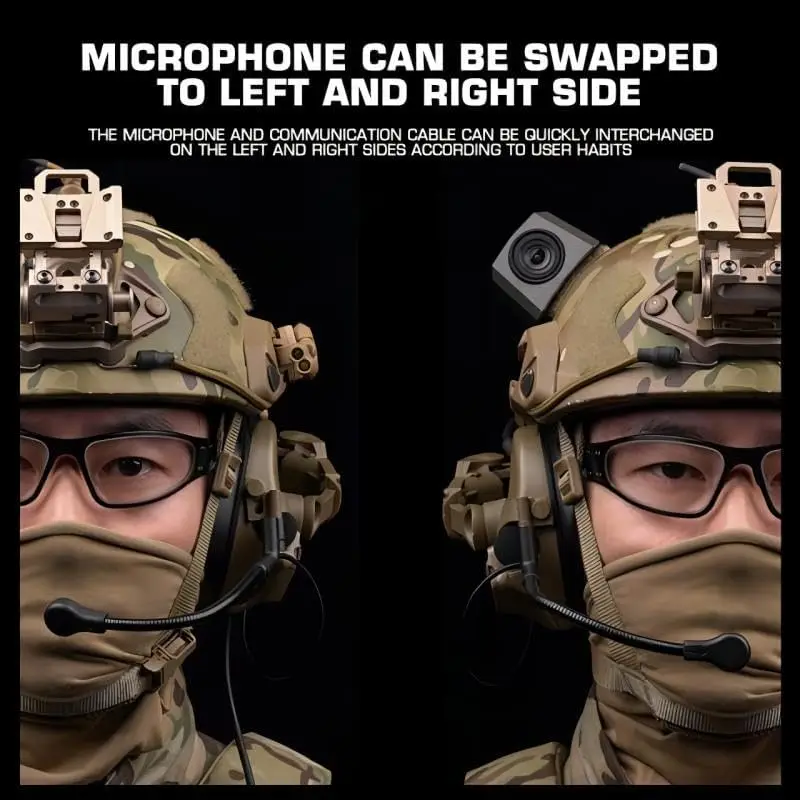 Tactical Helmet Set with Night Vision Goggles Headset Respirator Signal Light for Outdoor Airsoft Shooting Cosplay Equipment - Image 3