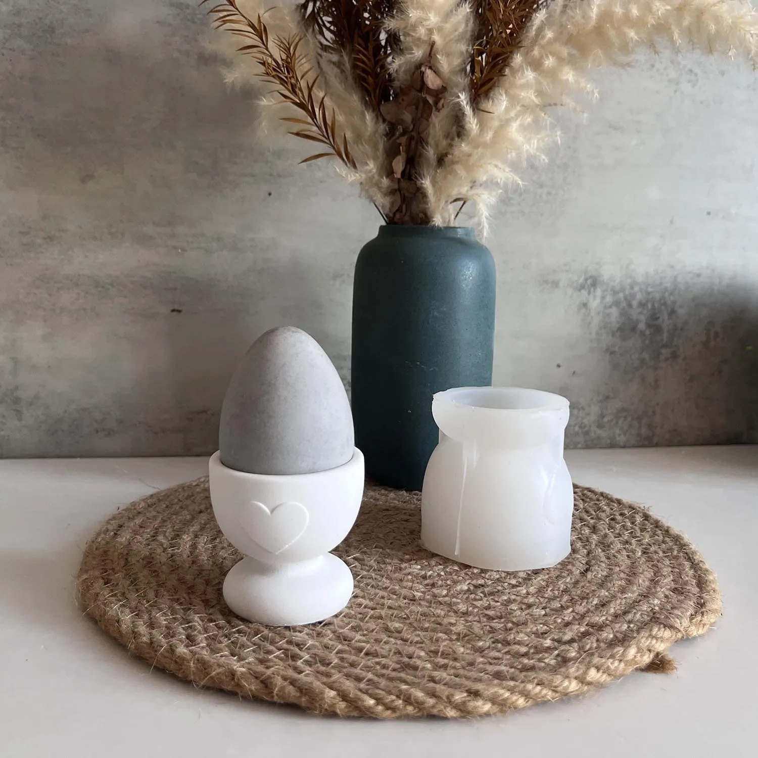 

Силиконовая форма для подноса для яиц с узором «любовь», чашка для свечей ко Дню святого Валентина, гипсовые цементные формы